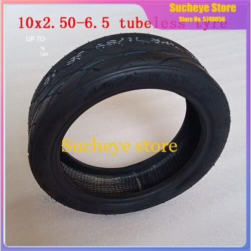 Tubeless Tire 10X2.50-6.5 Vacuum Tyres Fits Electric Scooter Balanced Scooter 10 Inch Vacuum Tiress