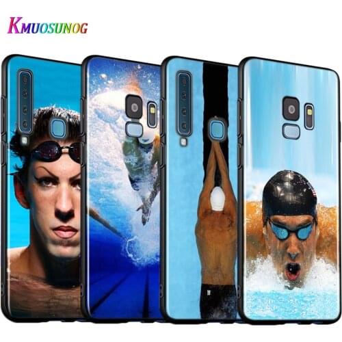 Michael Phelps Swimming Silicone Cover For Samsung Galaxy A9 A8 A7 A6 A6S A8S Plus A5 A3 Star 2018 2017 2016 Phone Case