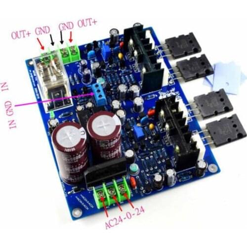 MX100 Two Channels TTC5200 integrated Board w/Power Supply & Speaker Protection