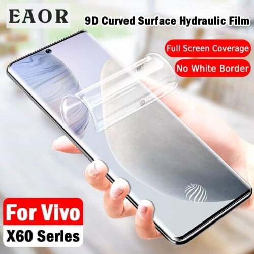 EAOR Curved Surface Full Coverage Hydrogel Film HD Anti-fingerprint Screen Protector for Vivo X60 X50 X60 Pro Plus X50 Pro Plus