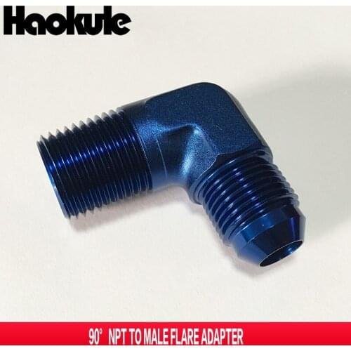 Performance 90degree AN8 TO 1/2INCH NPT Male Flare Adapter Aluminum thread hose Fittings