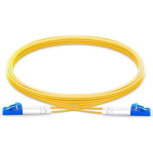 FirstFiber 1m LC UPC to LC UPC G657A 2 cores Duplex Fiber Patch Cable, Jumper, Patch Cord 2.0mm PVC OS2 SM Bend Insensitive