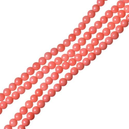 Hot-selling 3/4/5/6/7mm Orange Coral Stone Beads For Diy Handmade Bracelets 16inch H718