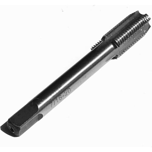 Free shipping 1PC HSS6542 made left hand Machine straight flute standard tap 7/16"-14/20TPI LH for threading steel iron aluminum