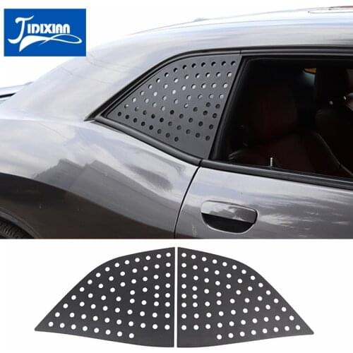 MOPAI Car Stickers for Dodge Challenger 2008+ Car Rear Window Triangle Glass Decoration Cover for Dodge Challenger 2008