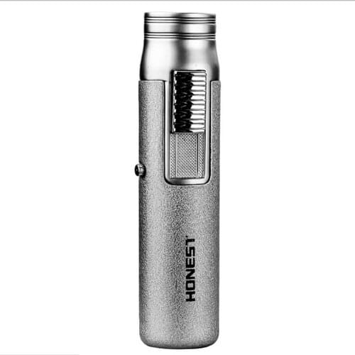 Compact Spraying Butane Lighter Refillable Flame Keeping Lighter