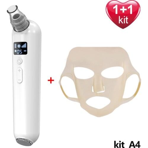 Electric Pore Cleaner Blackhead Remover Multifunction Hot Compress Face Cleansing Device Reusable Ear Fixation Silicone Mask