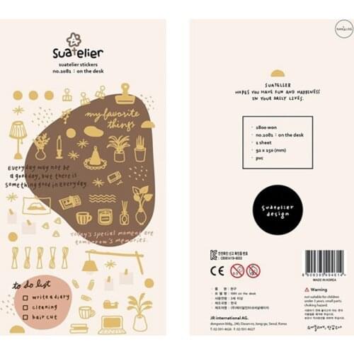 Korea Brand Sautelier Scrapbooking Sticker One The Desk Korea Original Diary home Decoration PVC Hobby DIY Craft