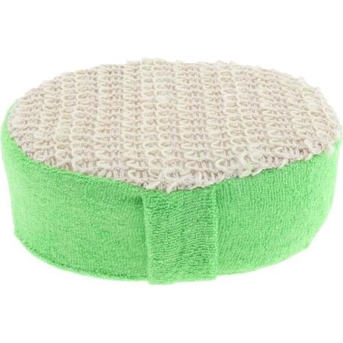 Natural h Sponge Bath Shower Massage Body Exfoliating Scrubber Scrub Pad Green