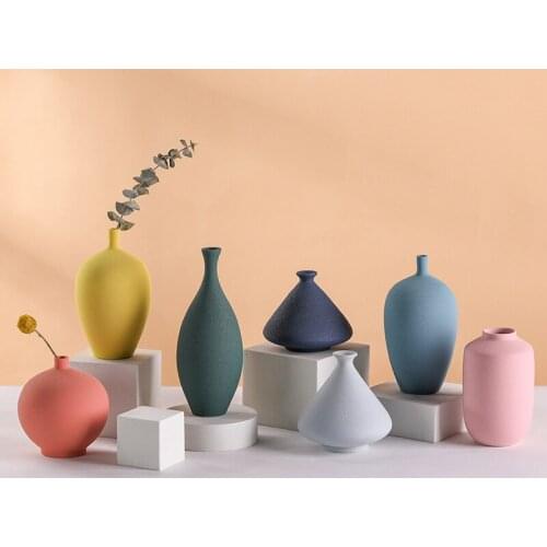 Nordic creative simple home flower arrangement vase new home housewarming gift living room decoration ornaments ceramic flower