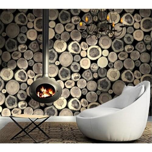 Beibehang Retro wood grain wallpaper mural wood desktop hot pot restaurant Wood color waterproof wallpaper roll papel de parede