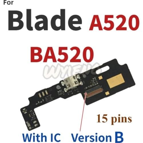 Wyieno For ZTE A520 BA520 Charger Port Board USB Charging Connector Flex Cable Microphone Mic Plug Replacement Parts + Tracking