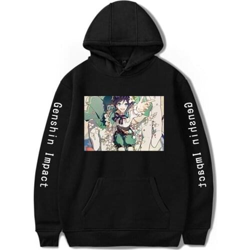 Genshin Impact casual Hip Hop Cool Print Hoodies Plus Streetwear Hot Game Size Sweatshirts Fashion Graphic Fashion Top Women/Men