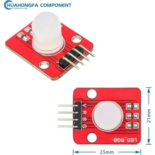 10PCs/ RGB full color LED module electronic building blocks 5V three-color compatible with 10mm Highlight RGB full color