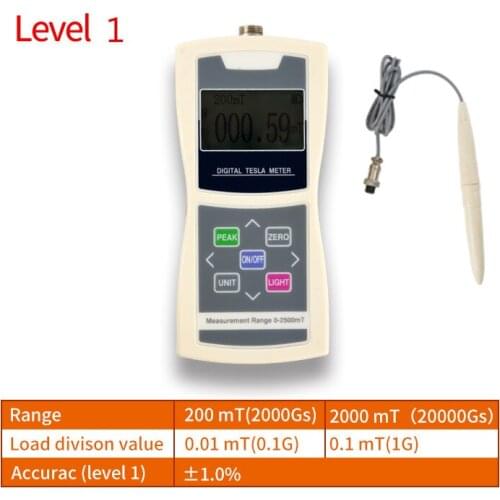 Free Shipping AMST-2000mT 20000Gs Handheld Digital Tesla Meter Surface Magnetic Field Remanence 5 Accuracy