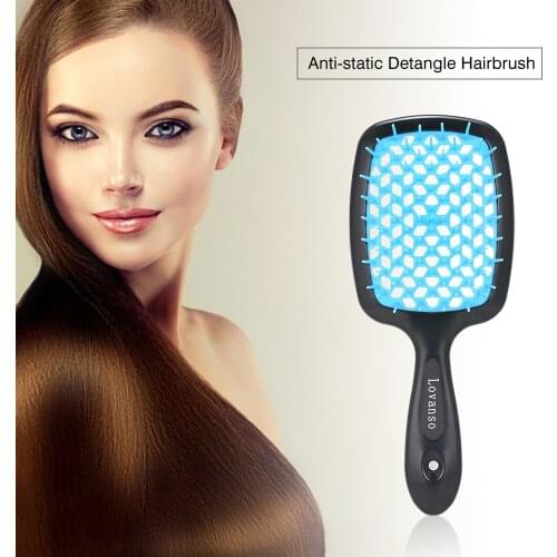 5 Colors Massaging Soft Combs Hair Paddle Brush Anti-static Detangle Hairbrush Straightening Hair and Blow-drying