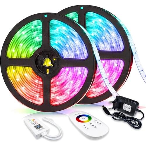 LED Strip Lights Alexa WIFI Voice Control Tuya Smart Lamp 12V RGB 5050 Flexible Luz Waterproof Luces For Festival Tira Home Fita