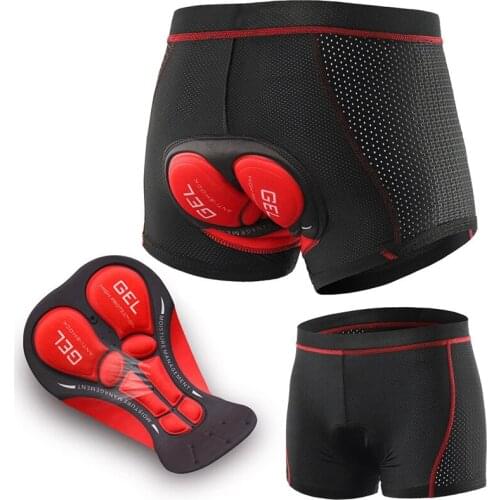 Cycling Underwear Pants Breathable and Quick-drying Printing Thickened Silicone Cushion Bicycle Panties Cycling Pants for Men