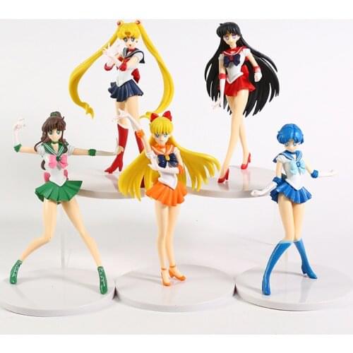 Japanese Anime Cartoon Figure Mercury Mars Jupiter Venus Figurines Kids Doll Toys 5pcs/set