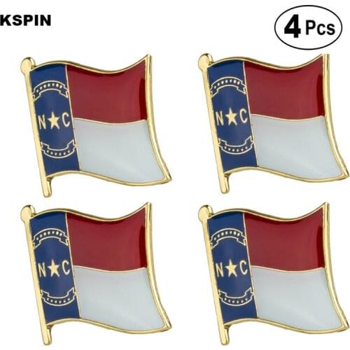U.S.A North Carolina Flag Pin Lapel Pin Badge Brooch Icons 4pcs