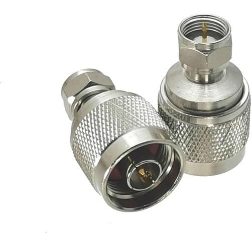 10Pcs N Male Plug to F TV Male Plug RF Adapter Connector Coaxial High Quanlity Brass 50ohm