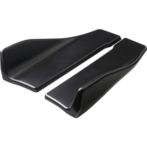 2pcs PP Car Body Rear Bumper Spoilers Lip Kit Splitters Protectors Diffuser