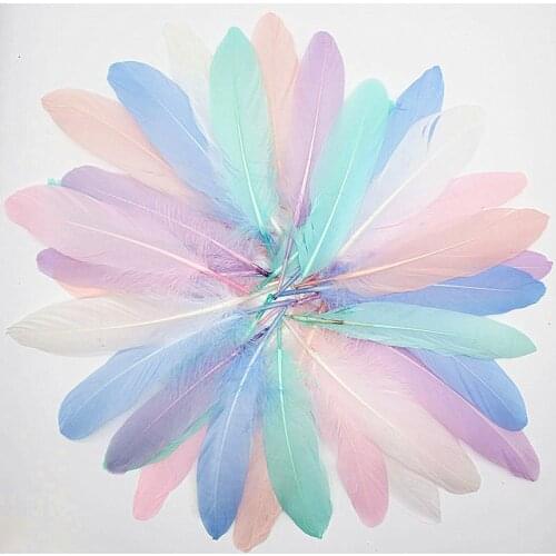 Fluffy Feathers Multicolor Plume Plumes 14-20cm Feather Trim For Crafts Wedding Dress Party DIY Decoration Accessorie 50pcs