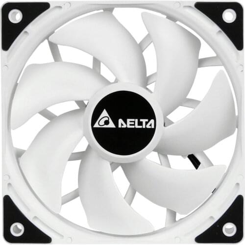 DELTA AK-12B Computer Case 12CM Fan 4PIN PWM Water Cooling Use Silent Fans,High Performance,White,Black