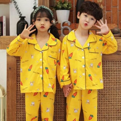 Children Pajamas for Boys Pajamas Cartoon Print 2020 Spring Summer Kids Pijama Set Boys Sleepwear 8 10 12 Years Girls Homewear