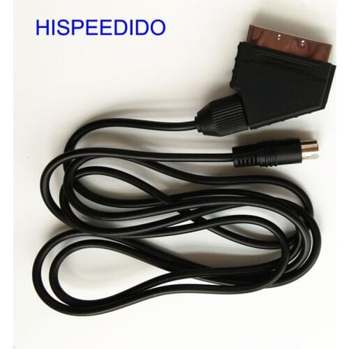 HISPEEDIDO 50pcs/lot 1.8m RGB Scart Cable for Sega Mega Drive 2 MD2 RGB cable cord Sega Genesis 2 Console