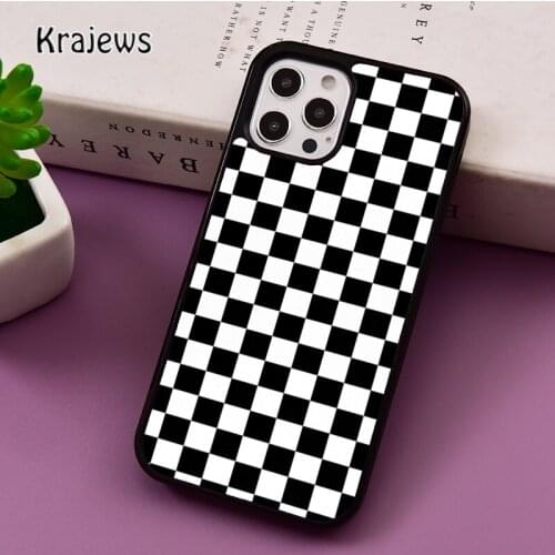 Plaid Checked Checkered CHECKERBOARD phone Case For iPhone 5 SE 2020 6S 7 8 Plus 12 mini 11 Pro X XR XS Max Samsung S9 S10 Cover