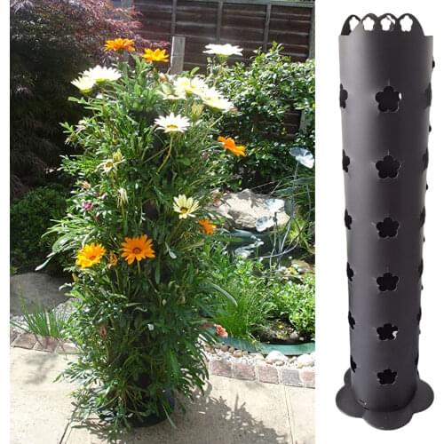 Plant Tower Container with Drainage Hole Free Standing Garden Vertical Decoration