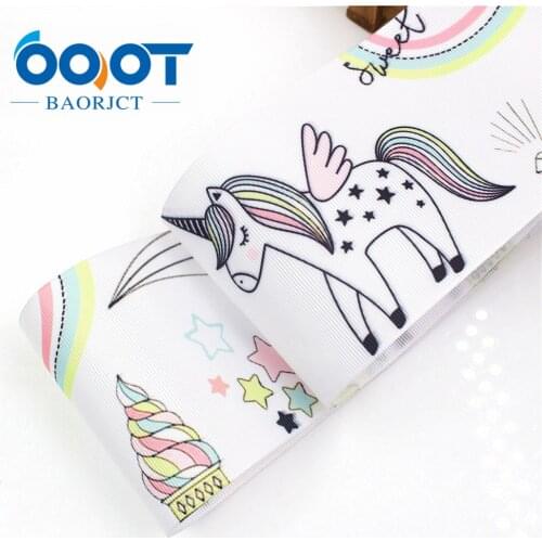 I-18428-13,3 inch 75MM 38MM cartoon Printed grosgrain ribbon, DIY handmade Hair accessories Material wedding gift wrap