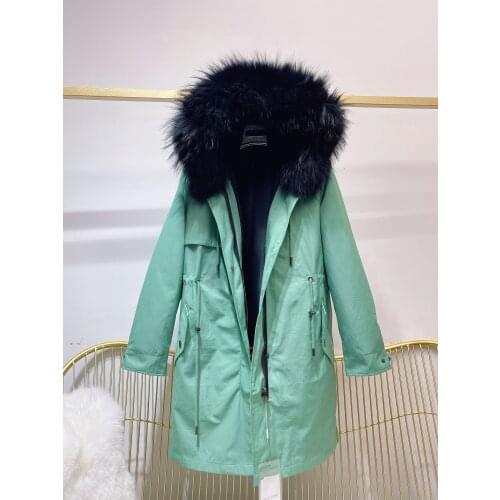 RosEvans Off-season Womens Winter Jackets and Coats 2020 New Real Fur parka for women Warm Detachable Hooded Loose overcoat
