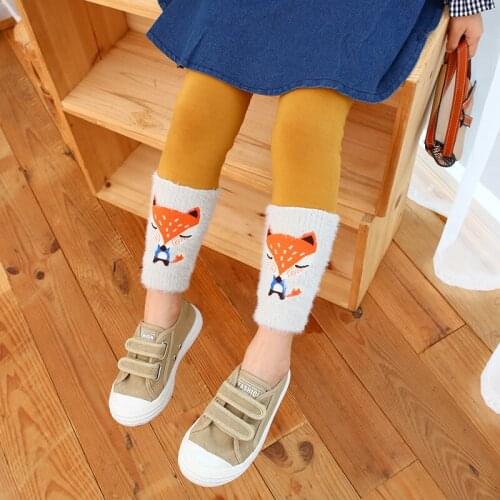 Fox Print Leggings Children Cotton Leggings Cotton Warm Soft Autumn Winter Girls Trousers Leggings For Girls Age 1-8T