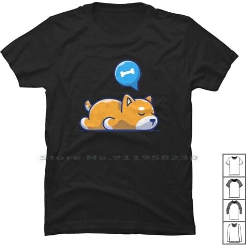 Lazy Dog Sleeping T Shirt 100% Cotton Sleeping Cartoon Sleep Movie Comic Tage Ping Lazy Game Age Pi Ny