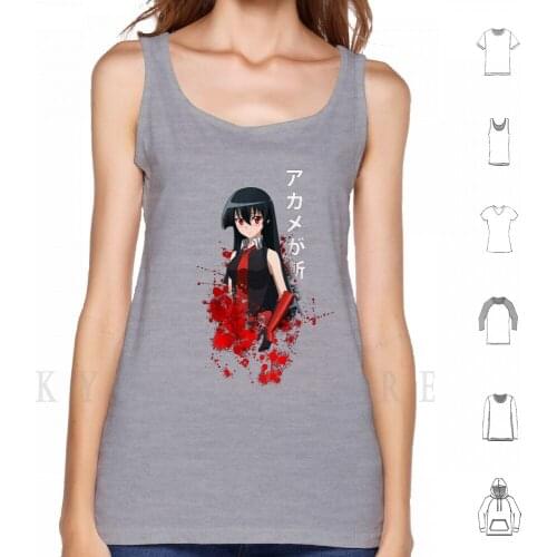 Akame Ga Kill Tank Tops Vest Sleeveless Anime Elfen Lied Hellsing Berserk Date A Live Animenox Akame Akame Ga Kill Akame Ga