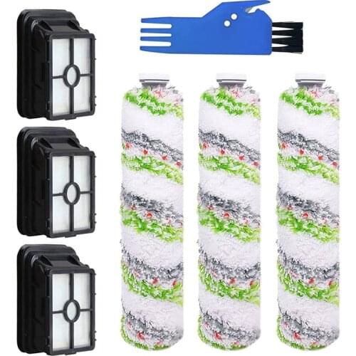 Brush Rolls Filters Set for Bissell CrossWave Cordless Max 2554A,2590,2593,and 2596 All in One Wet-Dry Vacuum Cleaner