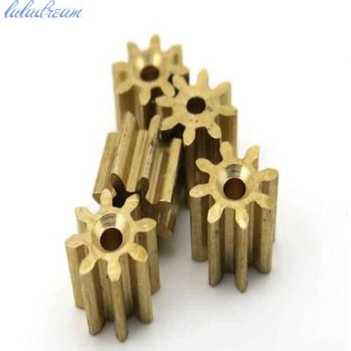 Small Gear 0.4 Module Copper Gear Metal gear transmission gear 8 Tooth 1mm Hole for DIY Remote-controlled Aircraft
