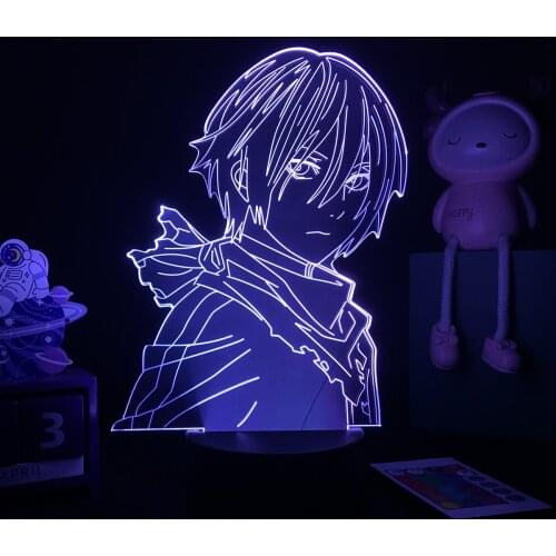 Anime Noragami Yato 3D Night Light for Bedroom Decor Boys Brithday Gift Manga Noragami Figure Acrylic Table Lmaps Dropshipping
