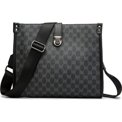 2021 Fashion New Men Males Envelope Breifcase Business Casual Messenger Bag PVC Leather Crossbody Shoulder Handbag Purse