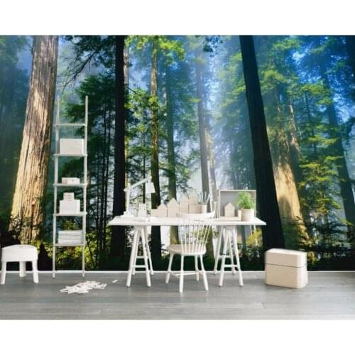 Custom photo 3d room wallpaper picture Sunshine forest park decoration painting 3d wall murals wallpaper for walls 3 d