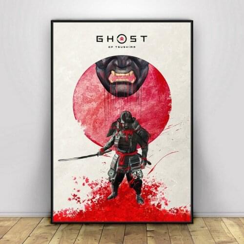 Ghost of Tsushima Video Game Poster PC,PS4,Exclusive Role-playing RPG Game Canvas Custom Poster Alternative Artwork Gift