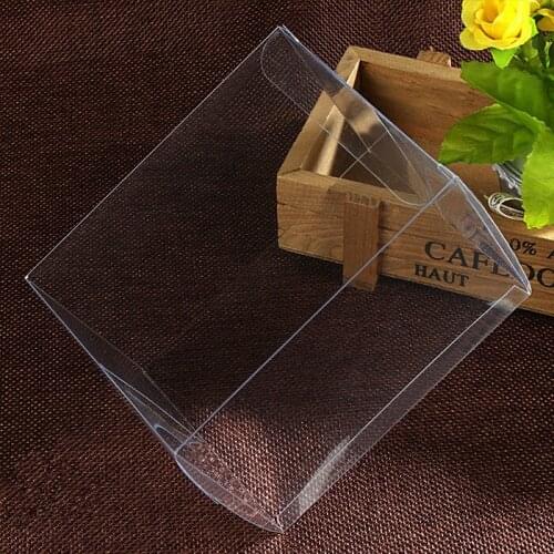100pcs 7*7*7cm Transparent Waterproof PVC Boxes Packaging Small Plastic Clear Box Storage For Food/jewelry/Candy/Gift/cosmetics