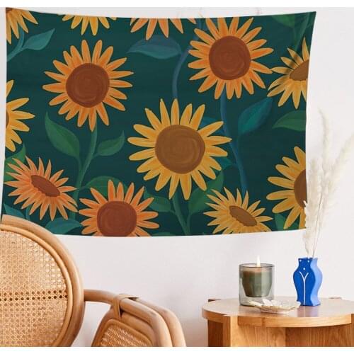 Tropical Plant Pattern Tapestry Wall Hanging Tapestry Leaves Mandala Sunflower Art Carpet Beach Towel Yoga Wall Tapestry