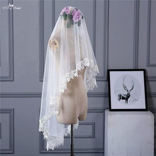 RSV102 Real Pictures Yiaibridal Fingertip Short Wedding Veils
