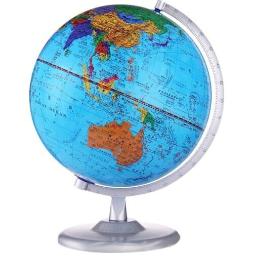 23cm LED Luminous Globe Metal Bracket Day and Night Earth World Map Suitable for Scientific Exploration/School Teaching