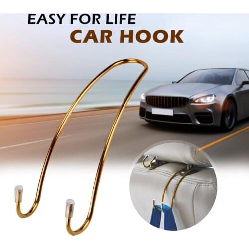 Titanium stainless steel metal clip car seat hook car headrest rack bag car bag storage bag cloth bag fixed For chevy silverado