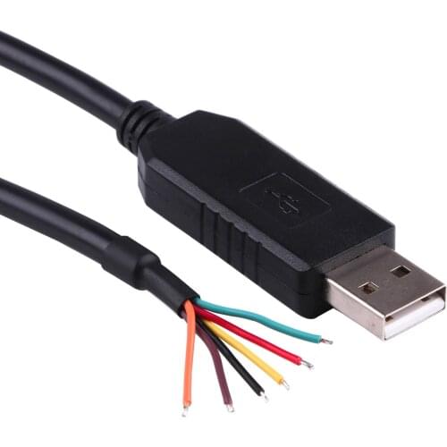 PL2303TA USB RS232 Converter Serial Adapter 6Pin Wire End Programming Cable Compatible For USB-RS-WE