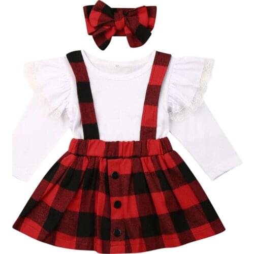 Winter Toddler Baby Boys Girls Dress Solid Long Sleeve Tops+Pants Headband Children Clothes Sets